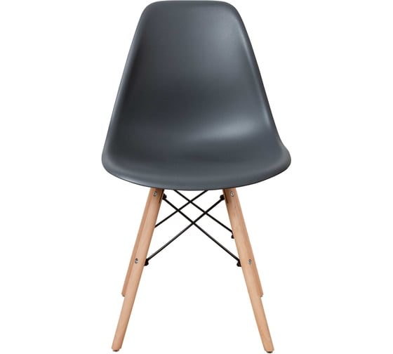 Комплект стульев пластиковых DERSTUHL 2 шт Wood Eames, темно-серый, DSL01.003.2