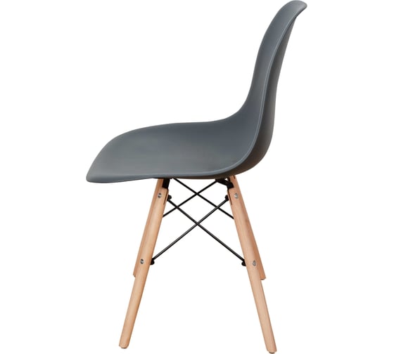 Комплект стульев пластиковых DERSTUHL 2 шт Wood Eames, темно-серый, DSL01.003.2