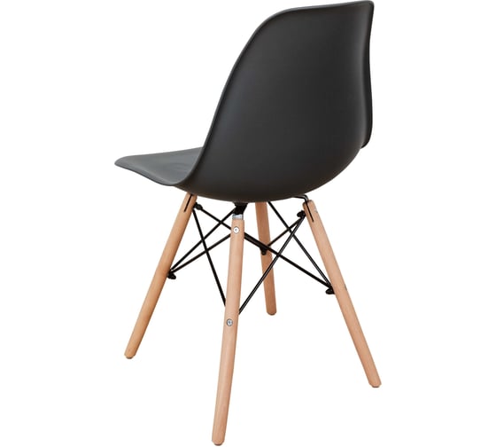 Комплект стульев пластиковых DERSTUHL 2 шт Wood Eames, темно-серый, DSL01.003.2