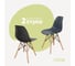 Комплект стульев пластиковых DERSTUHL 2 шт Wood Eames, темно-серый, DSL01.003.2 1