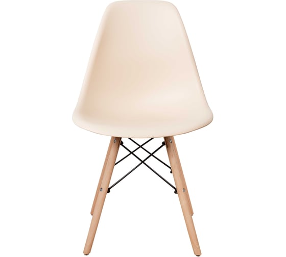 Комплект стульев пластиковых DERSTUHL 2 шт Wood Eames, теплый бежевый, DSL01.014.2