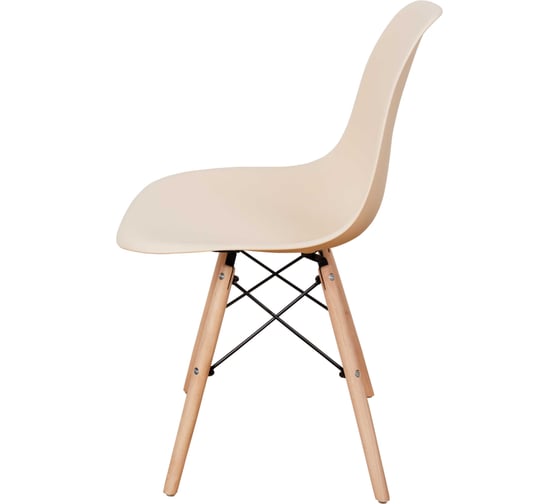 Комплект стульев пластиковых DERSTUHL 2 шт Wood Eames, теплый бежевый, DSL01.014.2