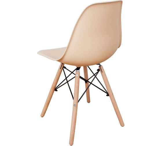 Комплект стульев пластиковых DERSTUHL 2 шт Wood Eames, теплый бежевый, DSL01.014.2