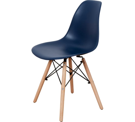 Стул пластиковый DERSTUHL Wood Eames, темно-синий DSL01.017 1