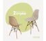 Комплект стульев пластиковых DERSTUHL 2 шт Wood Eames, темно-бежевый, DSL01.013.2 1