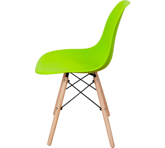 Стул пластиковый DERSTUHL Wood Eames, салатовый DSL01.012