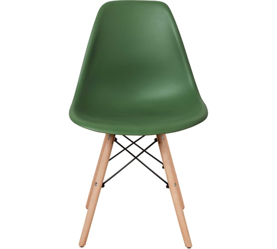 Комплект стульев пластиковых DERSTUHL 2 шт Wood Eames, темно-зеленый, DSL01.016.2