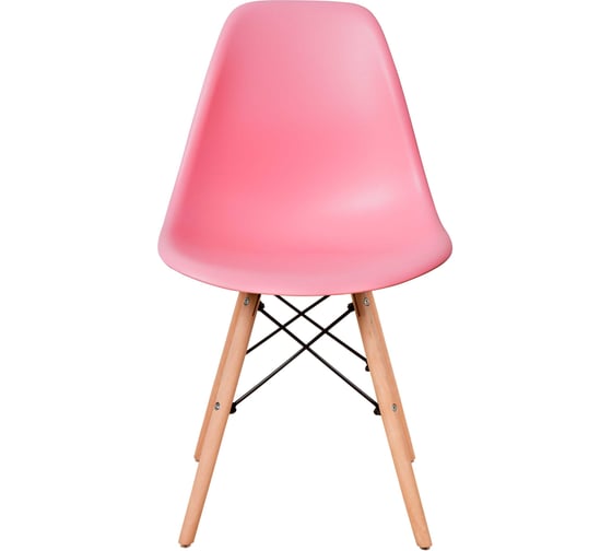 Комплект стульев пластиковых DERSTUHL 4 шт Wood Eames, розовый, DSL01.015.4