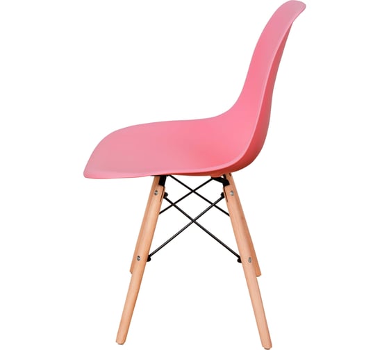 Комплект стульев пластиковых DERSTUHL 4 шт Wood Eames, розовый, DSL01.015.4