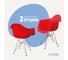 Комплект стульев пластиковых DERSTUHL 2 шт Chrom Eames, красный, DSL05.006.2 1
