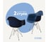 Комплект стульев пластиковых DERSTUHL 2 шт Chrom Eames, темно-синий, DSL05.017.2 1