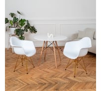 Комплект стульев пластиковых DERSTUHL 2 шт Gold Eames, белый, DSL040.001.2