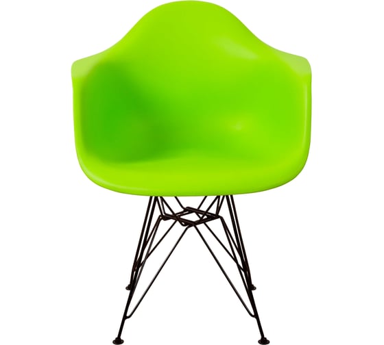 Стул-кресло из пластика DERSTUHL Black Eames, салатовый DSL06.012
