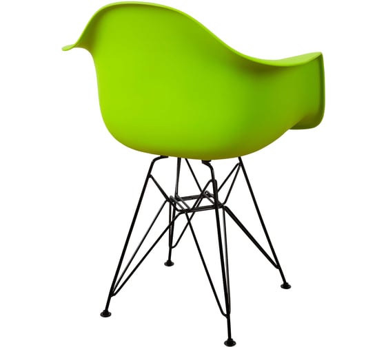 Стул-кресло из пластика DERSTUHL Black Eames, салатовый DSL06.012