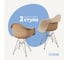 Комплект стульев пластиковых DERSTUHL 2 шт Chrom Eames, темно-бежевый, DSL05.013.2 1