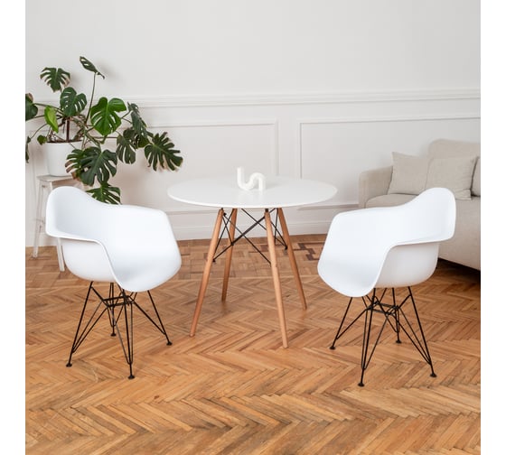 Стул-кресло DERSTUHL Black Eames белый, комплект 2 шт DSL06.001.2 1
