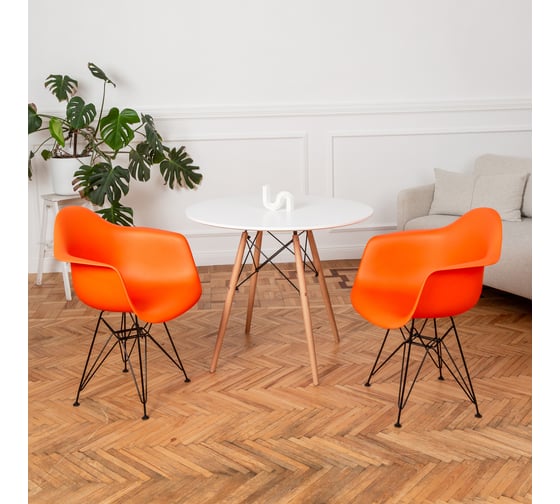 Стул-кресло DERSTUHL Black Eames оранжевый, комплект 2 шт DSL06.005.2 1