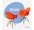 Комплект стульев пластиковых DERSTUHL 2 шт Black Eames, оранжевый, DSL06.005.2 1