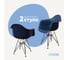 Комплект стульев пластиковых DERSTUHL 2 шт Black Eames, темно-синий, DSL06.017.2 1