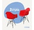 Комплект стульев пластиковых DERSTUHL 2 шт Black Eames, красный, DSL06.006.2 1