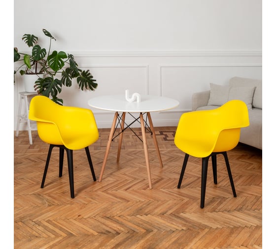 Стул-кресло из пластика DERSTUHL Plast Eames, лимон DSL045.011