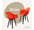 Комплект стульев пластиковых DERSTUHL 2 шт Plast Eames, оранжевый, DSL045.005.2 1