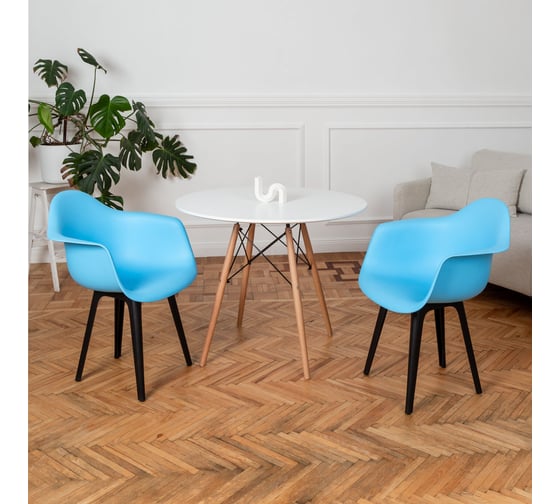 Стул-кресло из пластика DERSTUHL Plast Eames, голубой DSL045.008