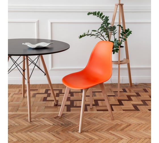 Комплект стульев пластиковых DERSTUHL 2 шт Grand Wood Eames, оранжевый, DSL010.005.2