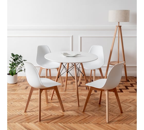 Стул DERSTUHL Grand Wood Eames белый, комплект 4 шт DSL010.001.4 1