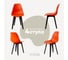 Комплект стульев пластиковых DERSTUHL 4 шт Plast Eames, оранжевый, DSL044.005.4 1