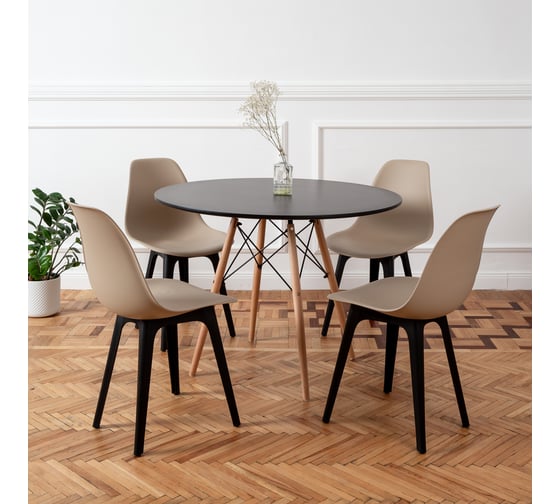 Стул DERSTUHL Plast Eames темно-бежевый, комплект 4 шт DSL044.013.4