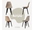 Комплект стульев пластиковых DERSTUHL 4 шт Plast Eames, темно-бежевый, DSL044.013.4 1