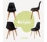 Комплект стульев пластиковых DERSTUHL 4 шт Grand Wood Eames, черный, DSL010.010.4 1