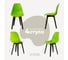 Комплект стульев пластиковых DERSTUHL 4 шт Plast Eames, салатовый, DSL044.012.4 1