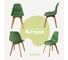 Комплект стульев пластиковых DERSTUHL 4 шт Grand Wood Eames, темно-зеленый, DSL010.016.4 1