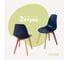 Комплект стульев пластиковых DERSTUHL 2 шт Grand Wood Eames, темно-синий, DSL010.017.2 1