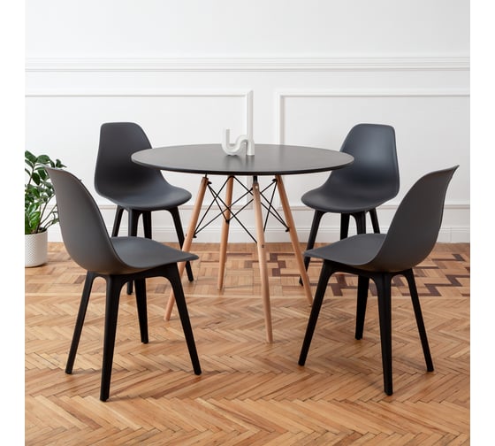 Стул DERSTUHL Plast Eames темно-серый, комплект 4 шт DSL044.003.4 1