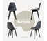 Комплект стульев пластиковых DERSTUHL 4 шт Plast Eames, темно-серый, DSL044.003.4 1