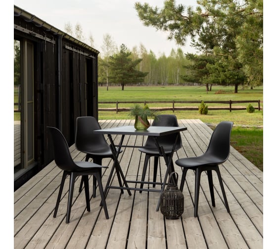 Стул пластиковый DERSTUHL Plast Eames, черный DSL044.010
