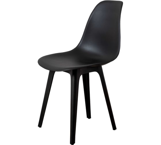Комплект стульев пластиковых DERSTUHL 4 шт Plast Eames, черный, DSL044.010.4