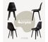 Комплект стульев пластиковых DERSTUHL 4 шт Plast Eames, черный, DSL044.010.4 1