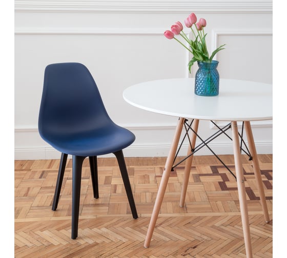 Комплект стульев пластиковых DERSTUHL 4 шт Plast Eames, темно-синий, DSL044.017.4
