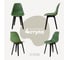 Комплект стульев пластиковых DERSTUHL 4 шт Plast Eames, темно-зеленый, DSL044.016.4 1