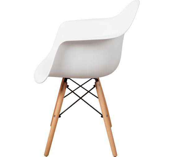 Стул-кресло из пластика DERSTUHL Wood Eames, белый DSL04.001