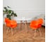Стул-кресло из пластика DERSTUHL Wood Eames, оранжевый DSL04.005 2