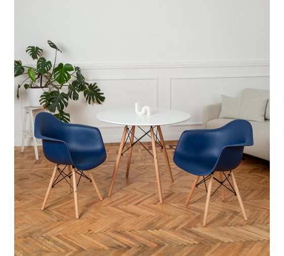 Стул-кресло DERSTUHL Wood Eames темно-синий, комплект 2 шт DSL04.017.2