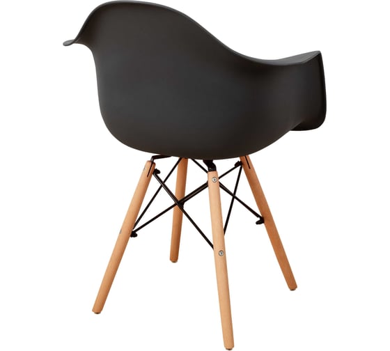 Стул-кресло из пластика DERSTUHL Wood Eames, темно-серый DSL04.003