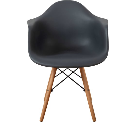 Стул-кресло из пластика DERSTUHL Wood Eames, темно-серый DSL04.003