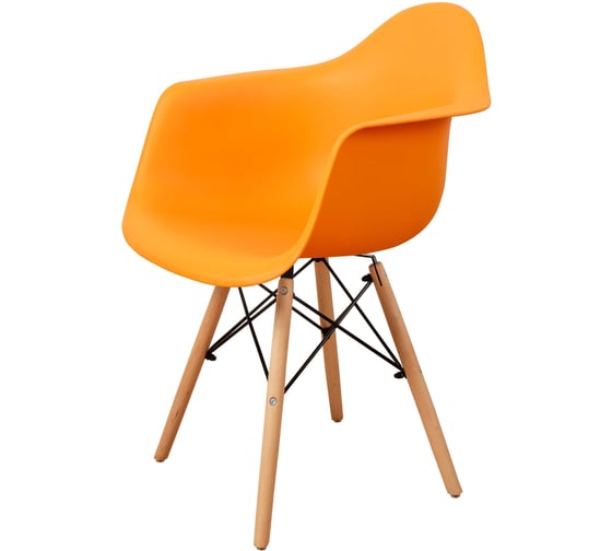 Комплект стульев пластиковых DERSTUHL 2 шт Wood Eames, желтый, DSL04.004.2 1