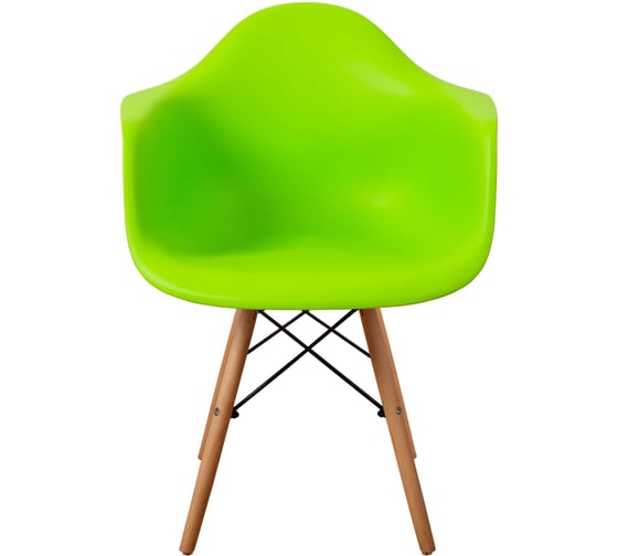 Стул-кресло из пластика DERSTUHL Wood Eames, салатовый DSL04.012